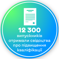 12 300 випускників отримали свідоцтва про підвищення кваліфікації.